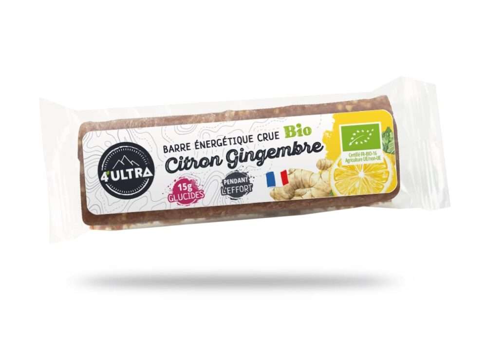 Barre énergétique Bio & Artisanale Citron Gingembre