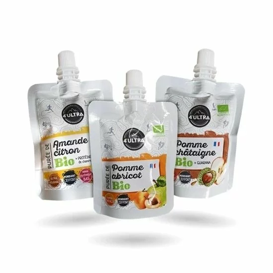 ✴️✴️✴️ALERTE NOUVEAUTÉS✴️✴️✴️

ELLES SONT LÀ!!!?

APRÈS DE NOMBREUSES DEMANDES DE VOTRE PART, LES 3 NOUVELLES PURÉES SONT ARRIVÉES. 

Elles sont sucrées, et vous permettront d'alterner les saveurs en Ultra ou de vous alimenter sur des efforts plus courts 🚴🚀⛹️‍♂️🤽‍♂️... 

✳️ Amande /citron 🍋: un concentré d'énergie à IG bas, avec en plus des protéines de chanvre des Landes (40) 

✳️ Pomme /châtaigne 🍏🌰: le plaisir à haut rendement énergétique !!! Boosté au guarana 

✳️ Pomme /abricot 🍎: le boost énergétique !!! Coup de fouet garantie 🚀🌠

Plus de détails sur chaque recette dans les prochaines publications !!! Ingredients, KCal/100g, origine des fruits 🇫🇷 😉 et oui comme toujours...) 

Un immense Merci à @bounceupmicronutrition pour la réalisation de ces 3 recettes, c'est de la 💣

À bientôt 

Disponible en ligne et bientôt dans votre shop revendeur @4ultra